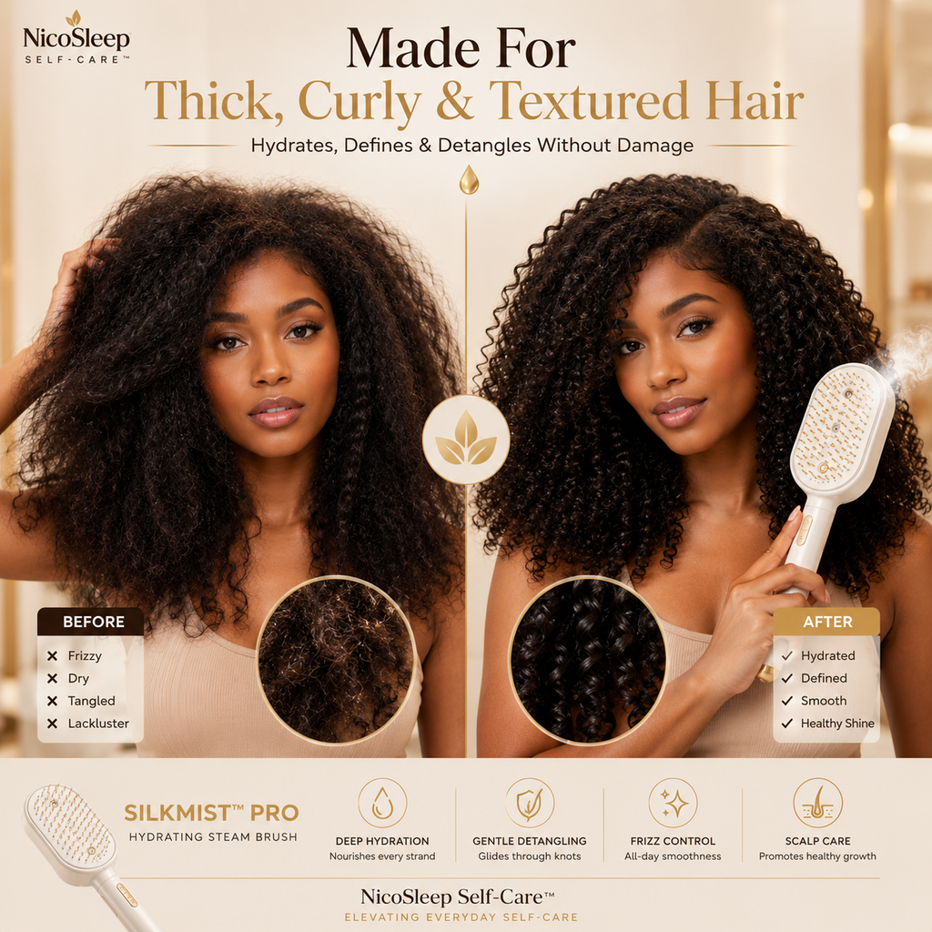 3-in-1 Steam Mist Hair Brush™ – Hydrate, Detangle & Massage in One Stroke
