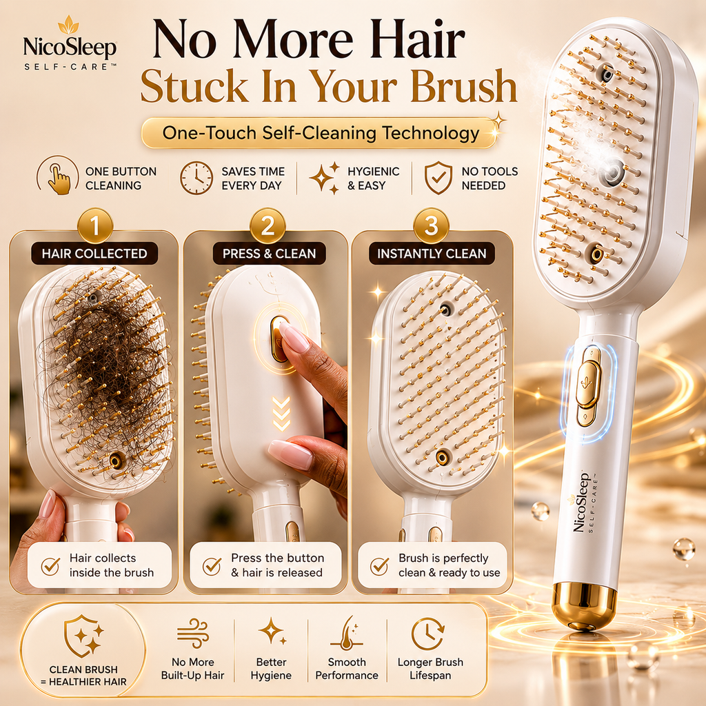 3-in-1 Steam Mist Hair Brush™ – Hydrate, Detangle & Massage in One Stroke