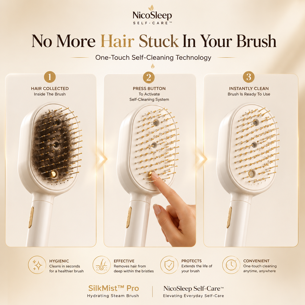 3-in-1 Steam Mist Hair Brush™ – Hydrate, Detangle & Massage in One Stroke